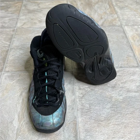 Nike Air Foamposite One Abalone GS Shoe Size 6Y Green AO8037-009 Preowned - Picture 6 of 8